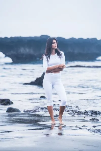 Yoga Crop Top & Capri Long Pants Set