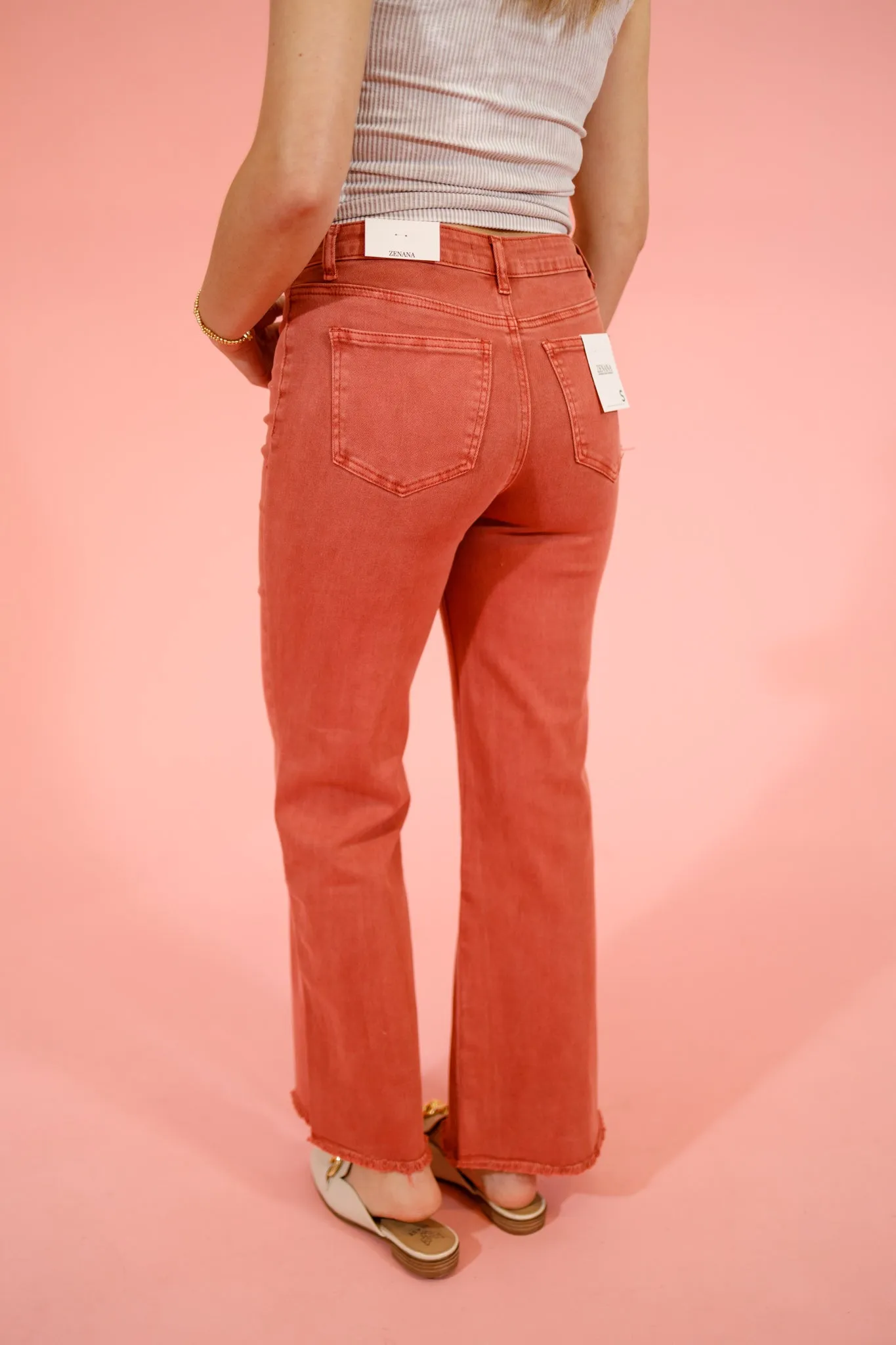 Z Cabernet Acid Wash Straight Leg Jeans