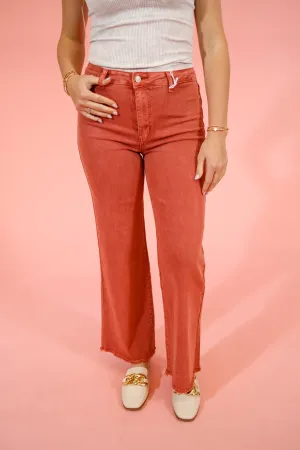 Z Cabernet Acid Wash Straight Leg Jeans