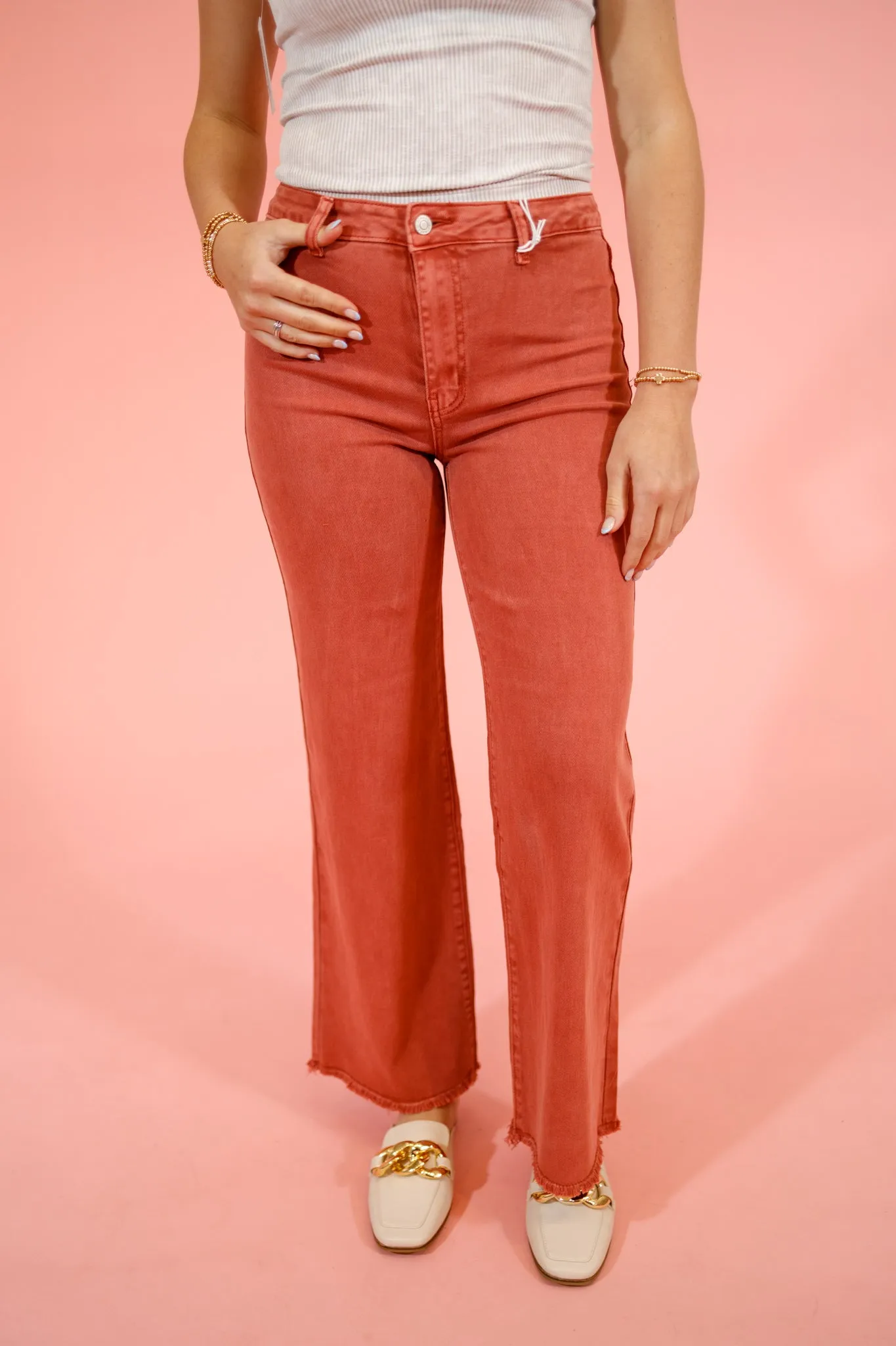 Z Cabernet Acid Wash Straight Leg Jeans